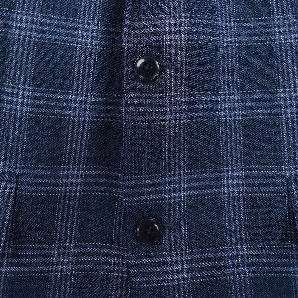 Michael Kors Mens Classic Fit Sport Coat Blazer 42L Blue Plaid Stretch NWT - Picture 6 of 13